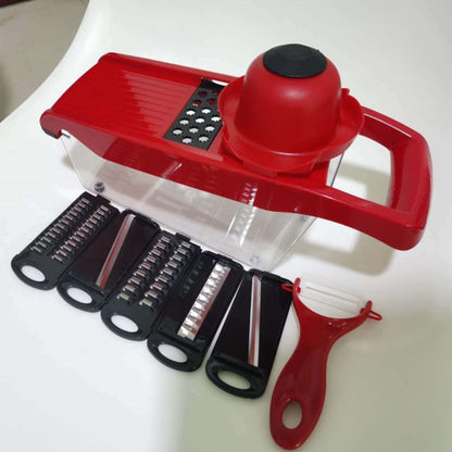 10-in-1 Mandoline Slicer & Vegetable Cutter - Stainless Steel Blade Kitchen Tool