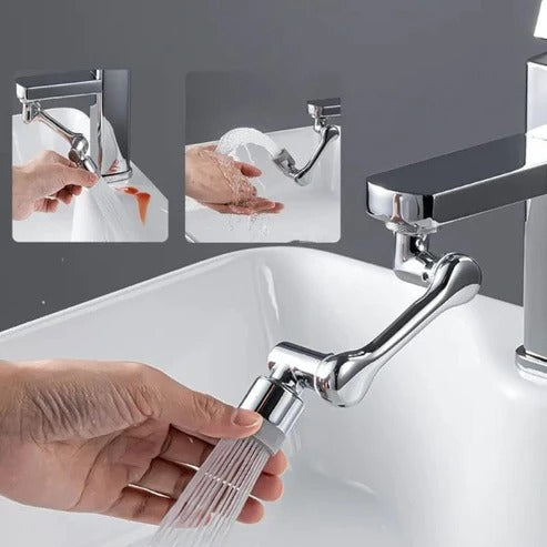 Adjustable Faucet Extender - 1080° Rotatable Aerator Splash Filter for Sink