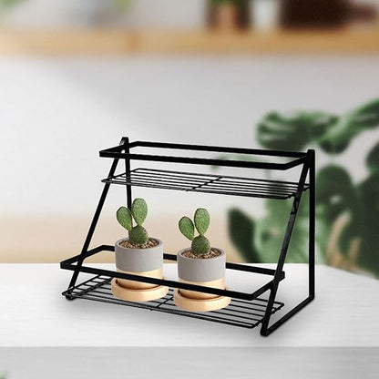 2-Tier Kitchen Spice Rack Shelf - Multi-Purpose Storage