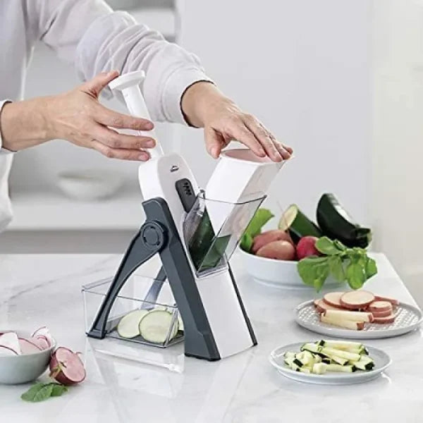 Mandoline Food Slicer & Vegetable Cutter - Safe Food Chopper (Random Color)