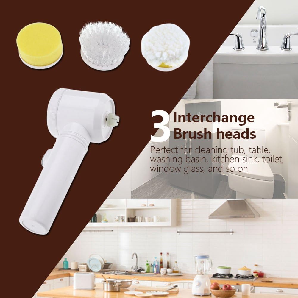 3-in-1 Handheld Electric Cleaning Brush Scrubber - Multi-Purpose Cleaner