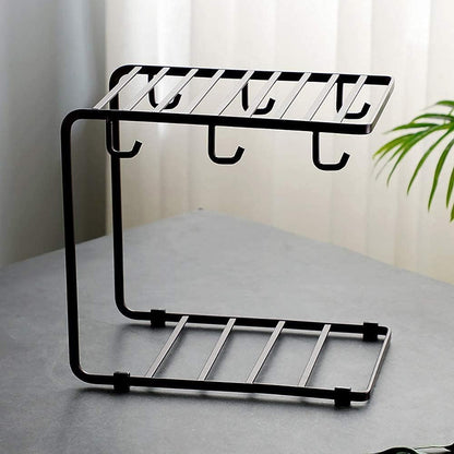 6 Hooks Iron Coffee Rack Organizer