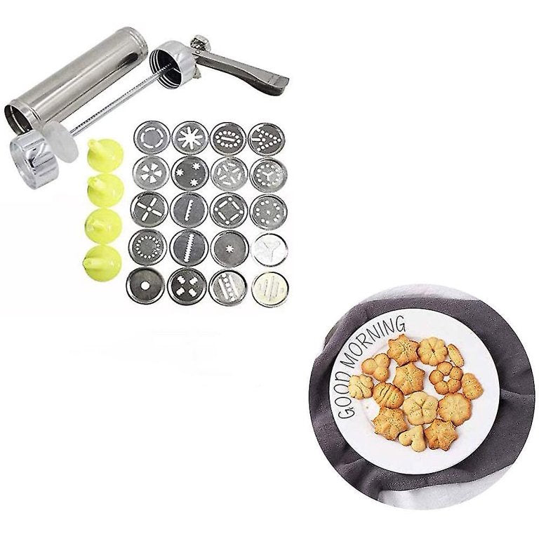 Cookie Maker Kit - 20 Discs & 4 Tips for Decorating Biscuits