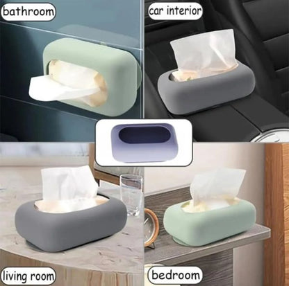 Silicone Suction Tissue Box - Refrigerator, Kitchen, Table Tissue Holder